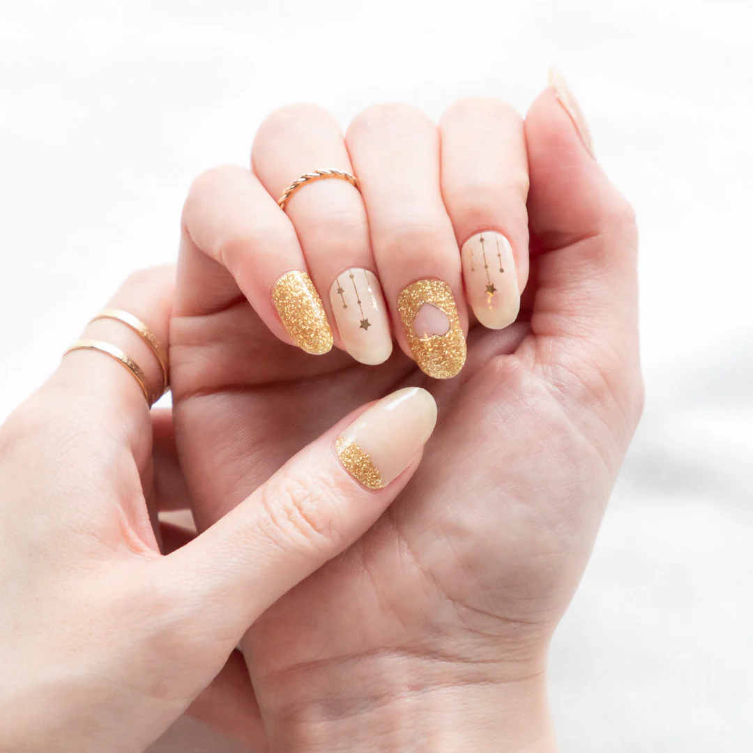 [ADL]Gel Nail Sticker Elegance Glitter Beige