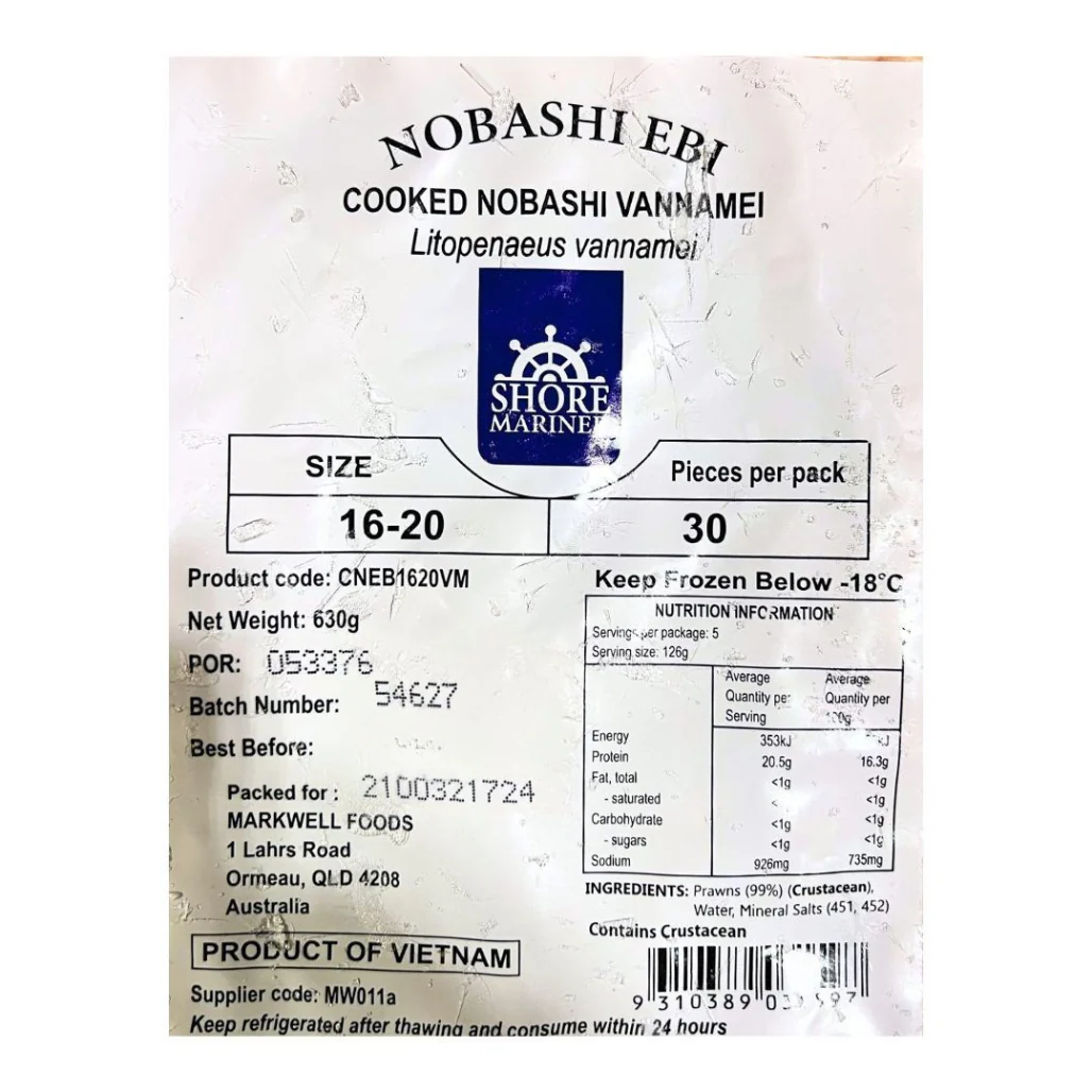 [SYD]Cooked Nobashi Ebi 30pcs - Image 3